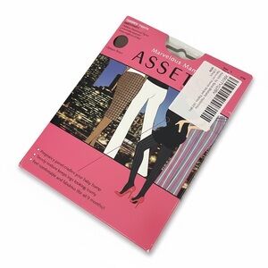 Assets by Sara Blakely $16 Marvelous Mama Maternity Tights Black Opaque Stripe